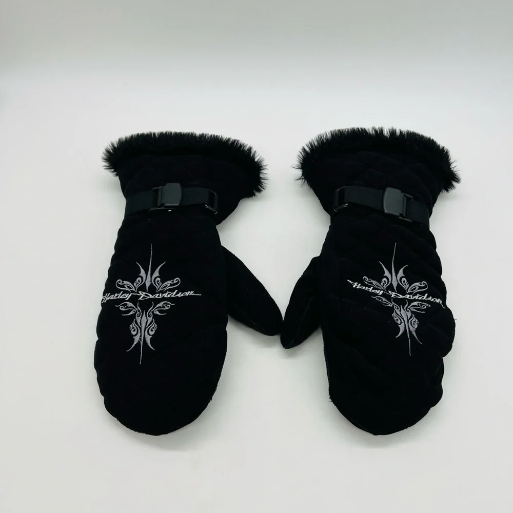 Harley-Davidson Women’s Black Quilted Gloves Size XS